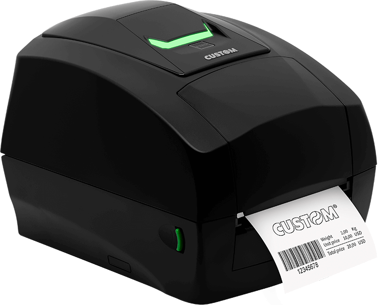 Side of the D4 102 Custom Label Printer