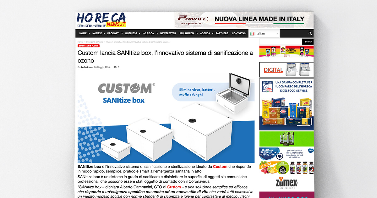 thumb_Horeca News - Custom lancia SANItize box, l’innovativo sistema di sanificazione a ozono
